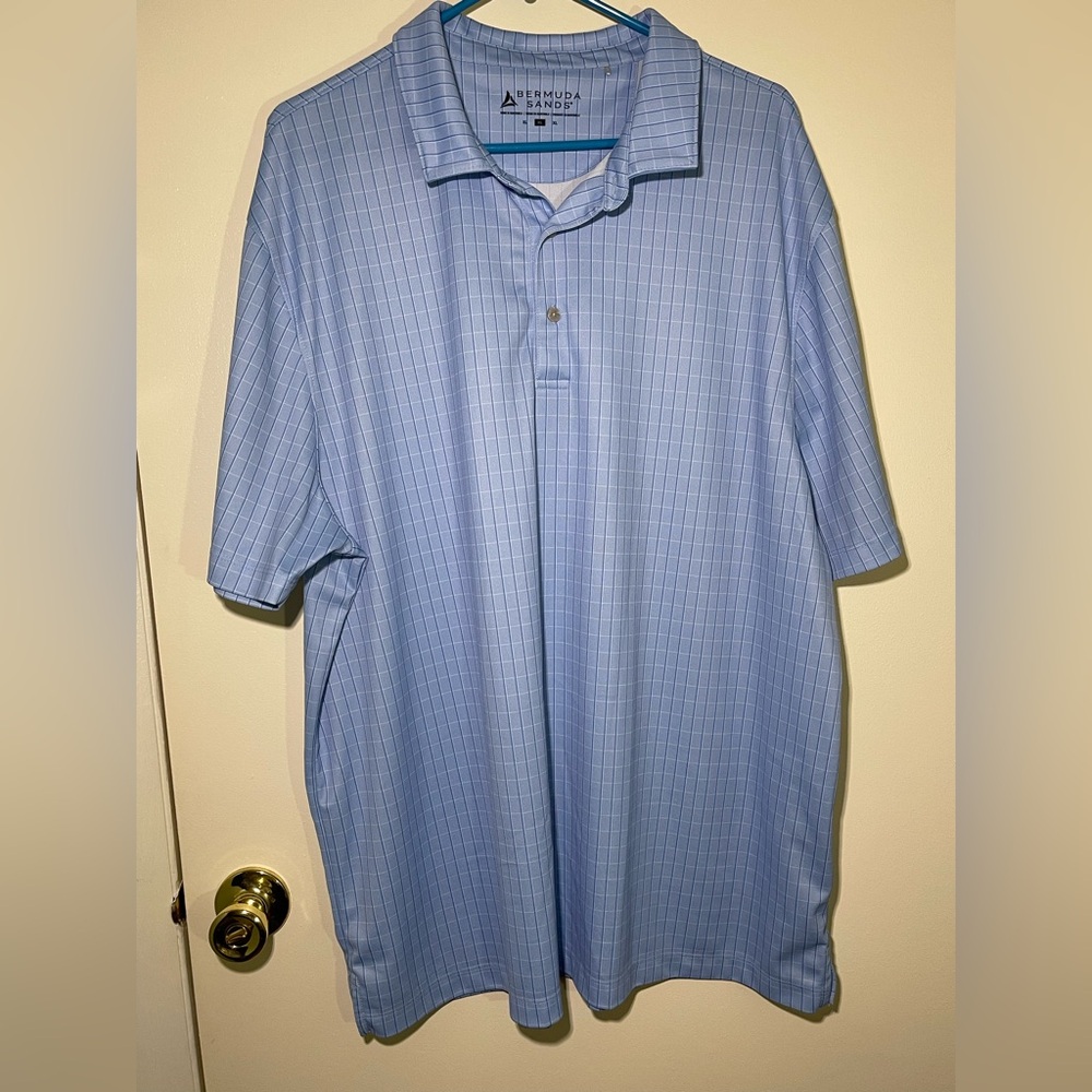 Men's Bermuda Sands Blue Polo Golf Shirt XL
